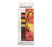 SENNELIER Half Pastel 6 Stick Set, Pigment, Autumn, 1 Count (Pack of 1)