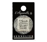 Sennelier Watercolor Paint French Artists' Half Pan Titanium White S1