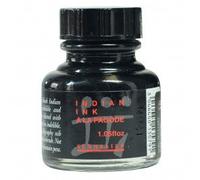 Sennelier Indian Ink A la Pagode Black 30ML - Ideal for Detailed Ink Drawings, Calligraphy, and Mixed Media on Smooth Papers with Intense Black Pigment.