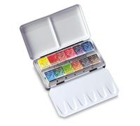 Sennelier Watercolour Metallic Tin of 12 Half Pocket Set