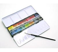 Sennelier L'Aquarelle Artists Watercolour 14 Full / Whole Pan Metal Box Set