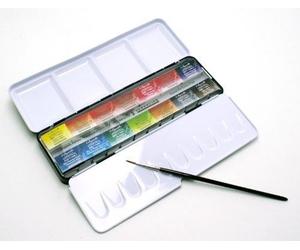 Sennelier L'Aquarelle Artists Watercolour 14 Full / Whole Pan Metal Box Set