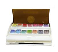 Sennelier L'Aquarelle Artists Watercolour 14 Half Pan Travel Box Pocket Set