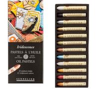 Sennelier Oil Pastel Set - 12 Iridescent - Stunning Shimmering Colours