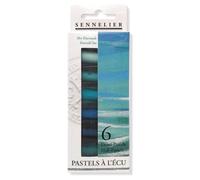 Sennelier Pastel case - 6 Half Pastels - Emerald Sea