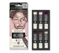 Sennelier Set of 6 Mini Oil Sticks - Dark Colours - N130116.02