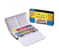 Sennelier Watercolour Metallic Tin of 12 Half Pocket Set