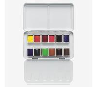 Sennelier : Watercolour Paint : Half Pan : Metal Tin Pocket Set of 12