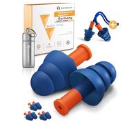 Senner ® WorkPro Strong | Earplugs for Work - Ideal for Loud Noise Sources - Hearing Protection at Work and at Home - with 3 Extra Pairs, Nylon Cord, and Aluminum Container