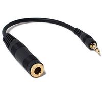 Sennheiser 3.5 mm M to 6.3 mm F 6.3 mm 3.5 mm Gold, Black Cable Interface/Gender Adapter - CABLE INTERFACE/Gender Adapter (6.3 mm, 3.5 mm, 0.23 m, gold, black)