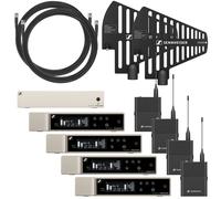 Sennheiser 4 x EW-D SK Base Set S1-7 + EW-D ASA + 2 x ADP UHF Wireless Beltpack System (606.2 - 662 MHz)