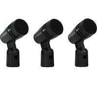 Sennheiser e 604 Dynamic Cardioid Instrument Microphone - 3-Pack | For Drum Kit & Percussion Recording | Compact Clip-Mount Design | Black (506667)