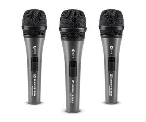 Sennheiser E835s Handheld Switched Microphone 3 Pack