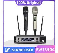 Sennheiser EW135G4 One To Two Wireless Microphone Mic UHF Long Distance Professional Handheld Mic System Live Stage Singing Golden-US Plug