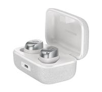 Sennheiser MOMENTUM True Wireless 4 Smart Wireless Earbuds, Bluetooth 5.4, Crystal-Clear Sound, Noise Cancelling Earbuds, Comfortable Design, Up to 30 HR Playtime, Adaptive ANC, Auracast, White Silver