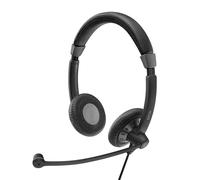 Sennheiser SC 75 USB MS 3.5 mm Binaural Headband Black Headphones - Headphones (Call Center/Office, Binaural, Headband, Black, Wired, 1.13 m)