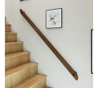 SENNIAN Rustic Solid Wood Stair Handrail Wall Mounted Non-Slip Wooden Staircase Handrails Indoor Villa Loft Corridor Support Rod, Home Against The Wall Banister Elderly Railing, 1ft - 20ft