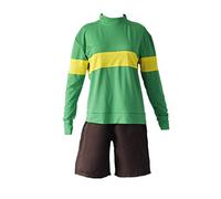 Senning Undertale Cosplay Chara Green Frisk Light Blue Costume - green - S
