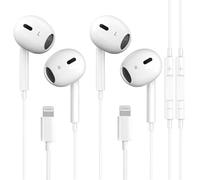 SENNIPS 2 Pack iPhone Wired Headphones, APPLE MFi Certified In Ear Lightning Earphones Compatible with iPhone 14/13/12/11/8/7/X/Pro/Pro Max iPad (White)