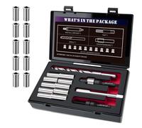 SENNMONN M11X1.5 Metric Thread Repair Kit with Insert HSS Drill, Tap, Counterbore, Installation Driver, 10PCS Stainless Steel Insert M11X1.5X30MM