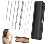 SENNOR Vocal Straw Set for Singing Training - 3 Sizes Stainless Steel SOVT Tool with Gift Box - Professional Voice Warm Up & Recovery Support for Singers, Speakers & Performers (Silver)