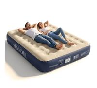 SENNOUL Air Mattress Queen with Built in Pump - Upgraded Blow Up Bed, 2 Mins Quick Self Inflatable, 13"/650lbs Max, Strong Support, All Night No Lost Air, for Camping,Home,Guests & Portable Travel