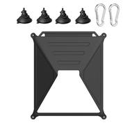 SENNOVI 2-in-1 Suction Cup Mount for Starlink Mini, Protective Silicone Case & Strong Car Roof/Windshield Holder for Car/RV/Boat/Camping (Black)