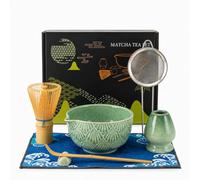 Sennycat 8 Pcs Matcha Set, Japanese Matcha Making Kit with Ceramic Matcha Bowl, Bamboo Whisk & Scoop, Matcha Tea Set for Family Matcha Fun, Latte & Ceremony, Matcha Starter Kit Gift for Women