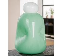 senoia glass candy vase - light green and white