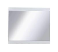 senoia wall mirror in white high gloss wooden frame