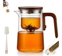 Senomi Infusion Glass Pot, Magnetic Tea Pot with Infusers, Tea Pot with Infusers for Loose Teas, One-Click Teas Drinking (800ML)