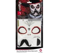 Senor Bones Make Up Kit and Transfers Skeleton Halloween Horror Day Of The Dead