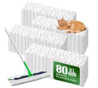 Senowi Heavy Duty Dry Sweeping Cloths Compatible with Swiffer Sweeper XL Mop, Sweeper X-Large Dry Cloth Refills for Floor Mopping and Cleaning, Disposable Pet Dry Pads Refills, 80 Count