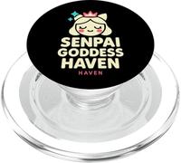 Senpai Goddess Haven Cute Badge Design PopSockets PopGrip for MagSafe