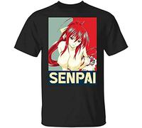 Senpai Sexy Girl High School DxD T-Shirt Kawaii Waifu Anime Cosplay Men's Tee M Black