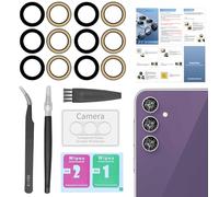 Senpinkboo 2 Pack for Samsung Galaxy S23 FE Back Rear Camera Lens Glass Replacement with [Camera Lens Protector]+ Pre-Installed Adhesive Include Repair Tool Set+Installation Manual