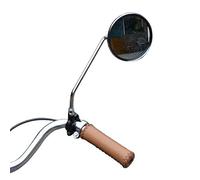 SENQI A Pair Vintage Bicycle Permanent Metal Mirror Side Mirror Stainless Steel Frame for The Retro Bike Parts