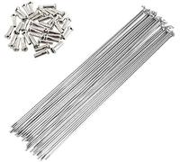 SENQI Bicycle Stainless Steel Spokes 80mm-297mm with Copper Cap 36pcs(257mm/Silver)