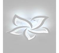 SENQIU LED Ceiling Light, 60W 6750LM Mordern Design LED Ceiling Lights, Cool White 6500K, 5 Heads Petals Acrylic White Chandelier for Living Room Bedroom Kitchen Dining Room
