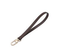 Senral Genuine Leather Wrist Strap Hands-Free Wristlet Hand Strap Replacement with Buckle for Purse Wallet Clutch Keychain (Brown Wristlet Gold Clasp)