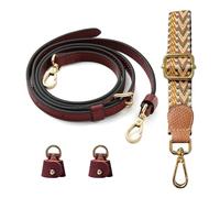 Senral Leather Shoulder Strap for Mini Bags,Leather Bag Straps,Navy Blue,Marshmallow,Burgundy,Cognac,Red,Black Strap With Conversion Kit,Long Champ Crossbody Strap