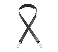 Senral Luggage Leather Strap 2.5cm Wide Solid Black Strap Replacement for Keep All 45 50 55 Speedy 40