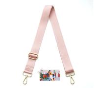 Senral Wide Purse Straps Replacement Crossbody Striped Straps Replacement Shoulder Strap with Gold Bucket (Pink Rose Strap)