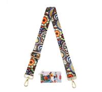 Senral Wide Purse Straps Replacement Crossbody Striped Straps Replacement Shoulder Strap with Gold Bucket (Peacock Pink)