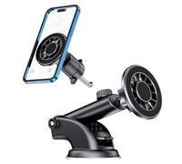 senri for Magsafe Car Mount【20X N52 Magnets】, 3-in-1 Magnetic 360° Rotation Car Phone Holder for Dashboard/Windscreen/Air Vent, Upgraded Strong Magnets for iPhone 16/15/14/13/12 Series & Magsafe Cases