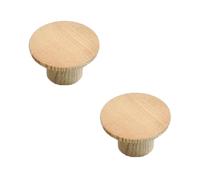 SENRISE 1 Pack 40mm Round Cabinet Door Handles, Ash Wooden Door Knobs Cabinet Drawer Pulls Single-Hole Wardrobe Knobs Wooden Door for Dressers and Bathroom Cabinets, Kitchen Cabinets and Living Room