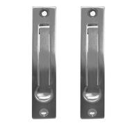 SENRISE 1 Pack Pocket Pull Handle, Stainless Steel Sliding Door Pulls Recessed Flush Edge Handle for Bathroom Kitchen Cabinet Closet (Mirror Finish)