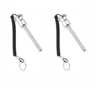 SENRISE 10 * 105mm Magnetic Weight Stack Pin, 2 Pcs Heavy Duty Gym Weight Stack Pin with Lanyard, Strength Training Equipment Replacement Pin for Gym Equipment Machine, Silver