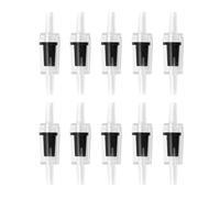 SENRISE 10Pcs Aquarium Check Valves, 4mm Black Clear Way Non-Return Check for Small Betta Tanks Large Community Tanks Planted Tanks Marine Tanks