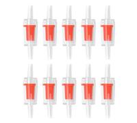 SENRISE 10Pcs Aquarium Check Valves, 4mm Red Clear Way Non-Return Check for Small Betta Tanks Large Community Tanks Planted Tanks Marine Tanks